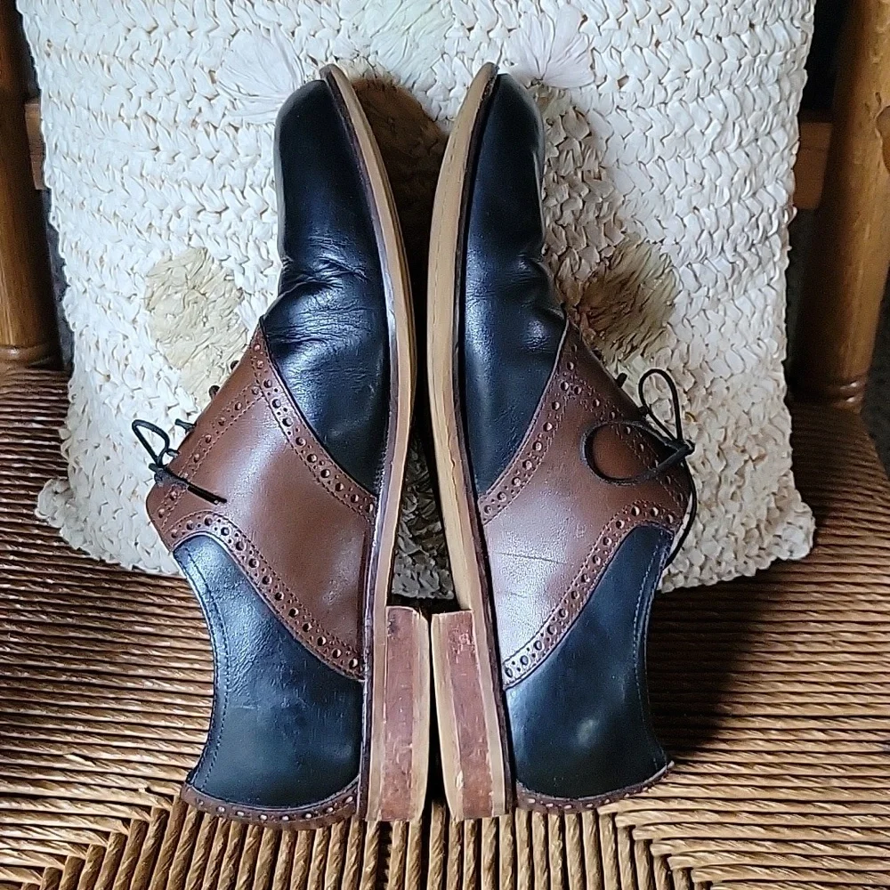 Cole Haan brown and black loafers/oxfords, size 10.5M